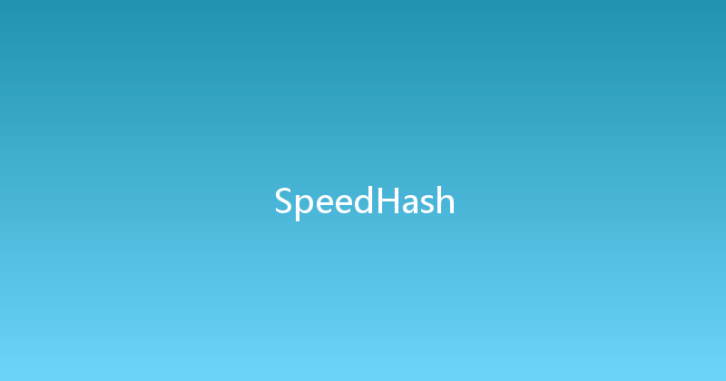SpeedHash 