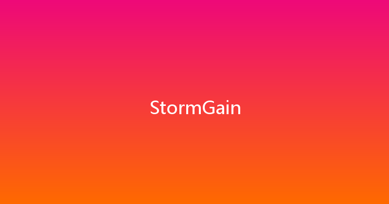 StormGain 