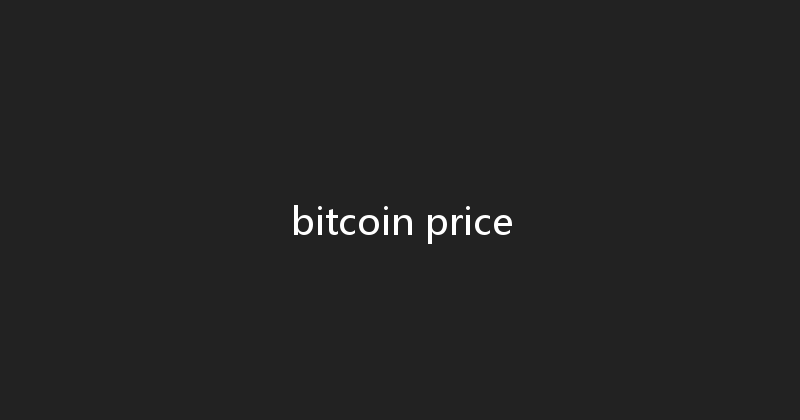 bitcoin price 