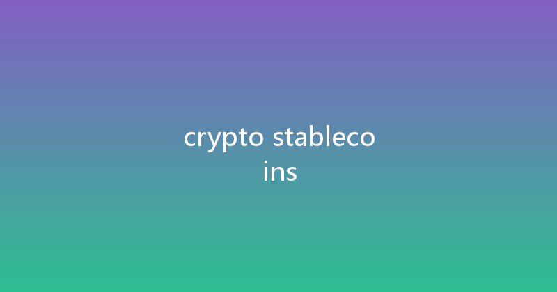 crypto stablecoins 