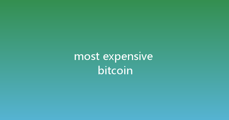 most expensive bitcoin 